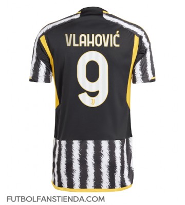Juventus Dusan Vlahovic #9 Primera Equipación 2023-24 Manga Corta